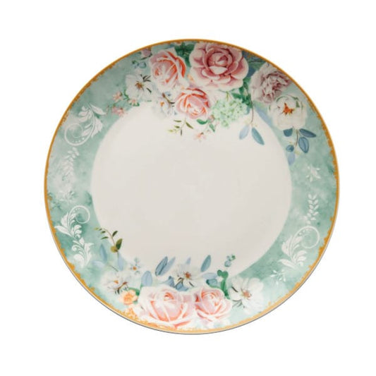 Jenna Clifford Green Floral 27cm Dinner Plate Set Of 4