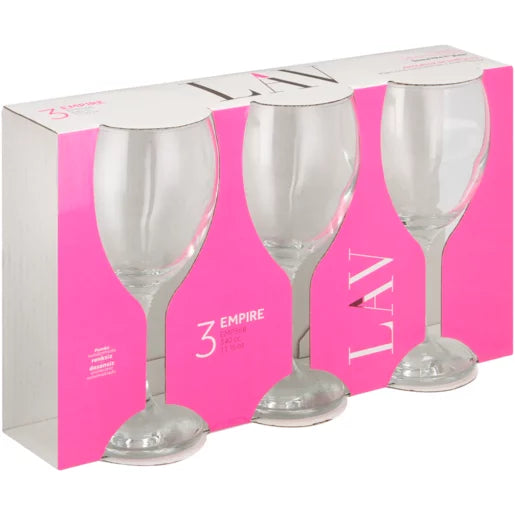 LAV Empire Red Wine Glasses Set of 3 - 340ml