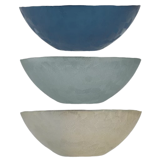 Lester Glass Bowl 22 x 8cm - 3 Piece