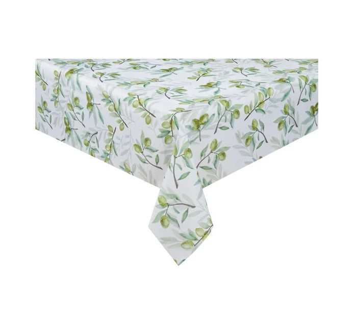 Linen House Table Cloth, Olives - 180 x 302cm