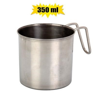 Camping Stainless Steel Mug With Wire Handle 350ml