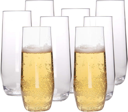 Maison Forine Marta Crystal Stemless Flute Glass Set - 4 Piece