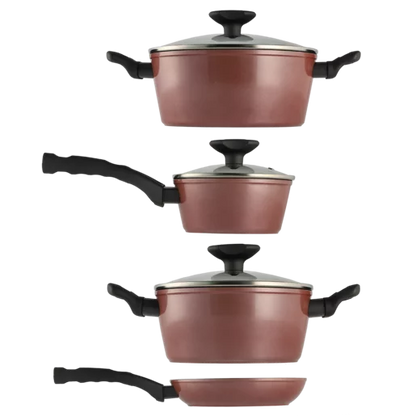 Majoré Flamingo Aluminium Cookware Set 7 Piece