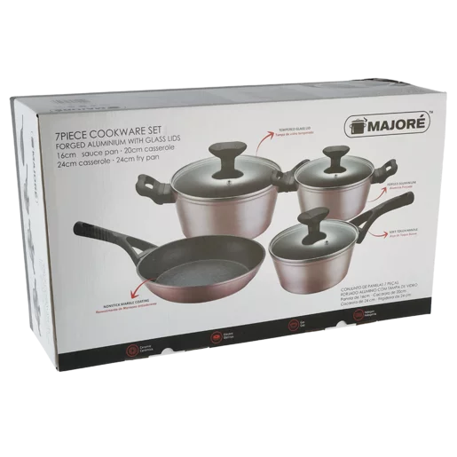 Majoré Flamingo Aluminium Cookware Set 7 Piece