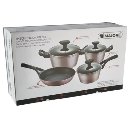 Majoré Flamingo Aluminium Cookware Set 7 Piece