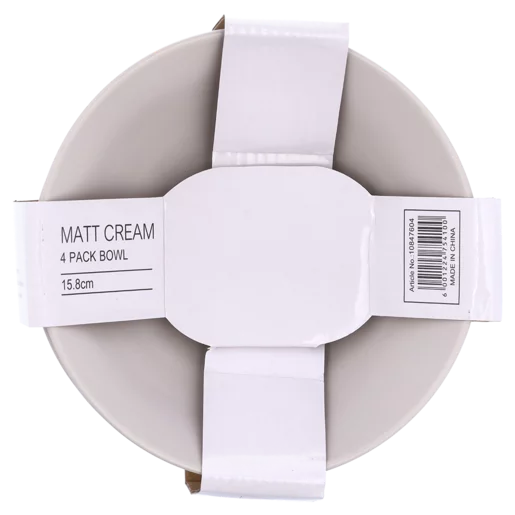 Matte Cream Classic Bowl 15.8cm - 4 Piece