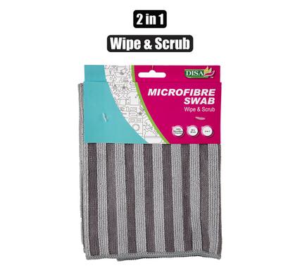 Microfibre 2 in 1 Wipe & Scrub Swab