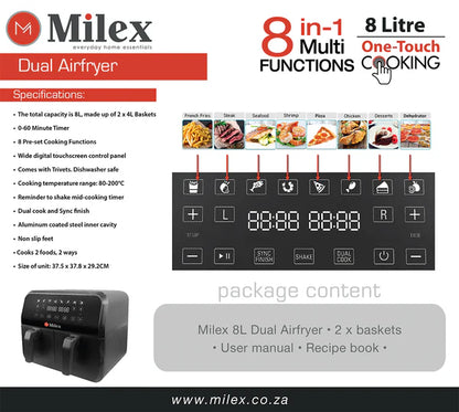 Milex Dual 9L Air Fryer