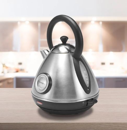 Milex Boston Matt Silver Stainless Steel Cordless 360° Kettle 2200W