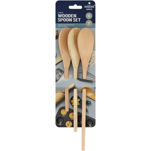 Millini Wooden Spoon Set 3 Piece