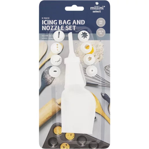 Millini Icing Bag & Nozzle Set 9 Piece