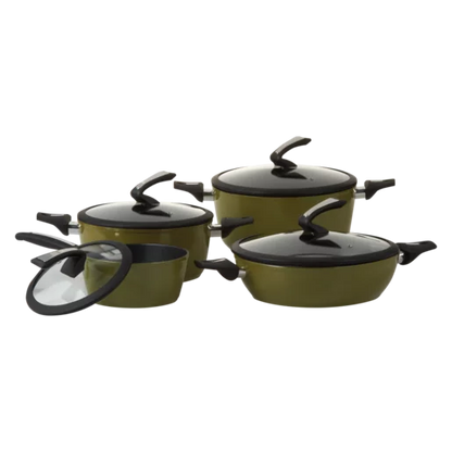 Modano Forged Aluminium Olive Cookware Set 8 Piece