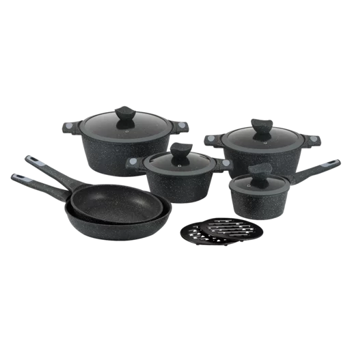 Modano Organic Stone Cast Aluminium Cookware 12 Piece