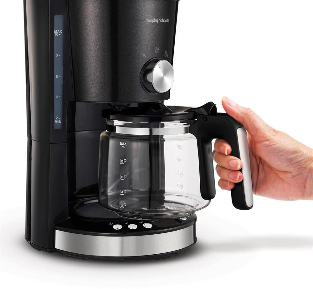 Morphy Richards Coffee Maker Drip Filter Digital Black 1.2 Litre 1000W Evoke