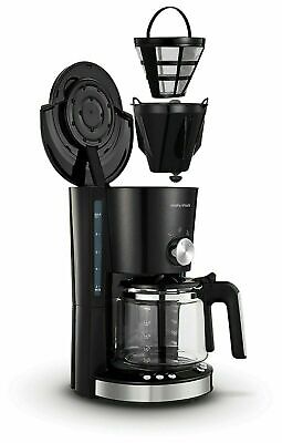 Morphy Richards Coffee Maker Drip Filter Digital Black 1.2 Litre 1000W Evoke