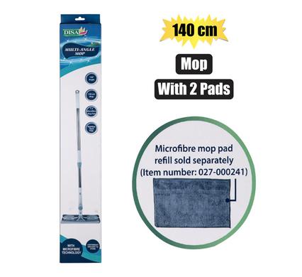 Multi Angle Microfibre Mop with Squeegee - 140cm