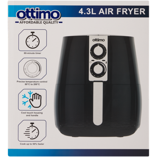 Ottimo Black Air Fryer 4.3L