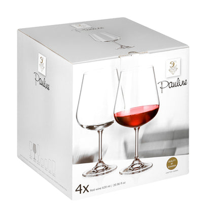 Pauline Crystal Red Wine 620ml - Set of 4