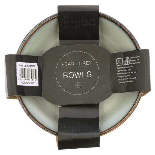 Pearl Grey Noodle Bowl 14cm - 4 Piece