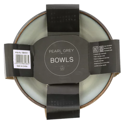 Pearl Grey Noodle Bowl 14cm - 4 Piece