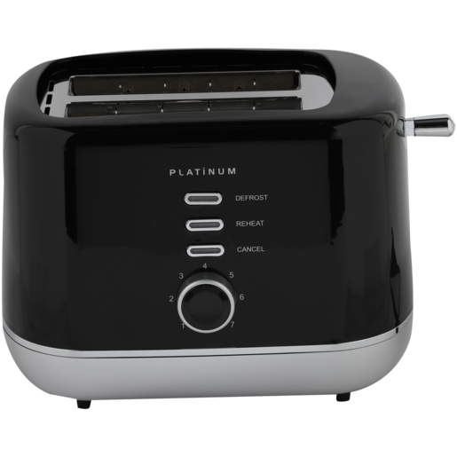 Platinum Black 2 Slice Toaster