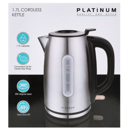 Platinum Easy Fill Cordless Kettle 1.7L