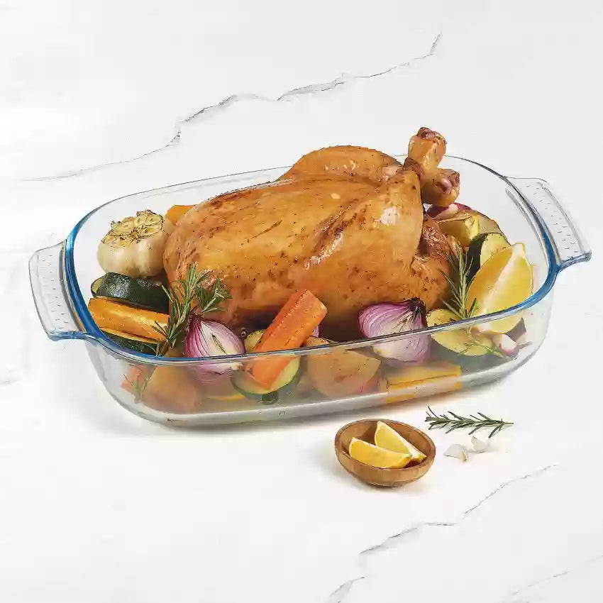 Prestige Glass Rectangular Roaster Baking Dish - Set of 2