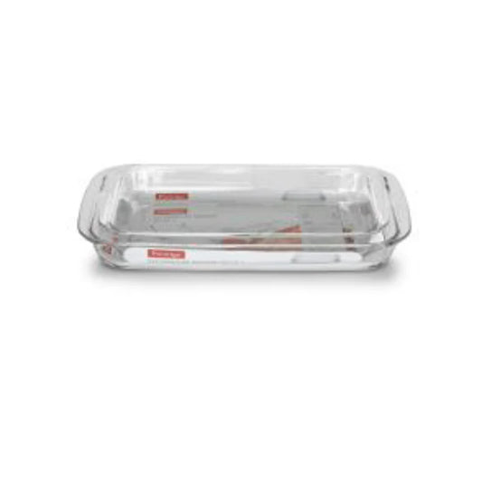 Prestige Glass Rectangular Roaster Baking Dish Set of 2