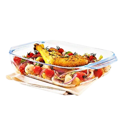 Prestige Glass Rectangular Roasting Deep Baking Dish - 3.7 Litre