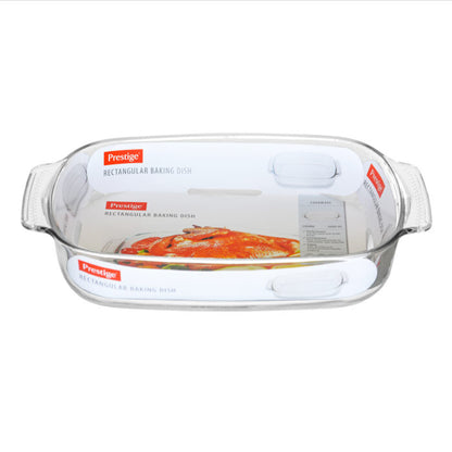 Prestige Glass Rectangular Roasting Deep Dish 2 Litre