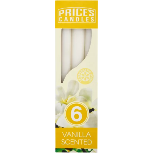 Price's Vanilla Scented Candles 6 Pack