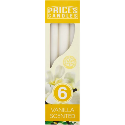 Price's Vanilla Scented Candles 6 Pack