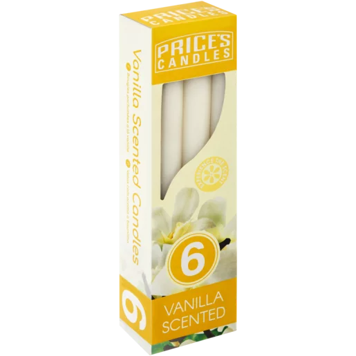 Price's Vanilla Scented Candles 6 Pack