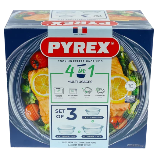 Pyrex Casserole Glass Set 3 Piece