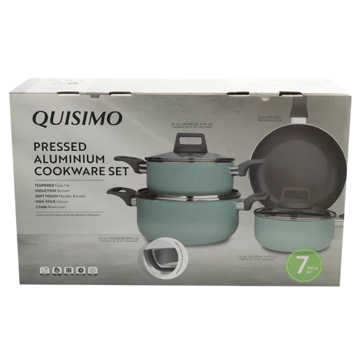 Quisimo Marine Pressed Aluminium Cookware Set 7 Piece