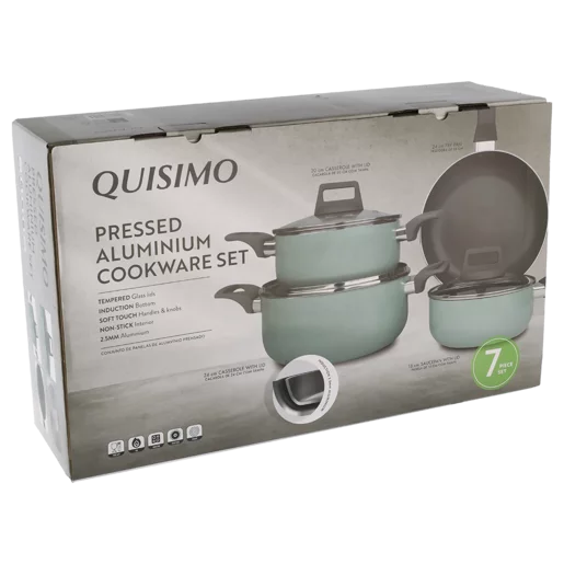 Quisimo Marine Pressed Aluminium Cookware Set 7 Piece