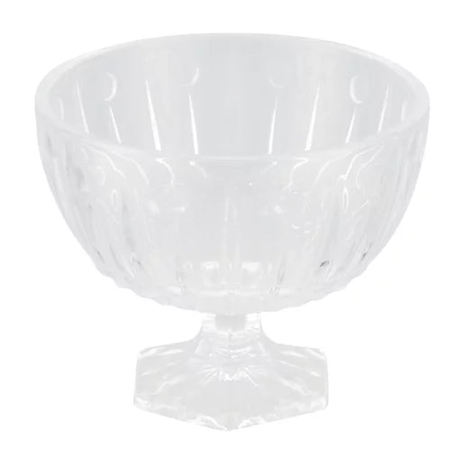 Renaissance Collection Clear Footed Glass Dessert Bowls - 6 Pack