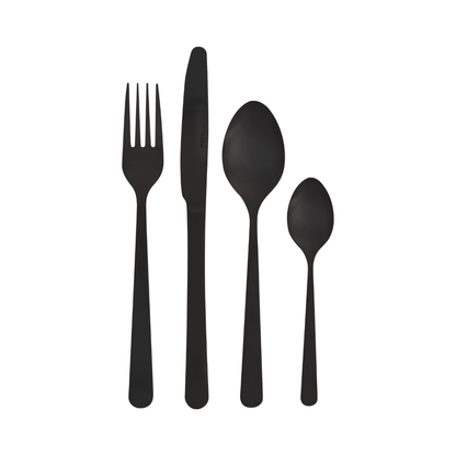 Russel Hobbs 16 Piece Matt Cutlery Set Black