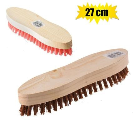 Scrubbing Brush with Wooden Back 27cm