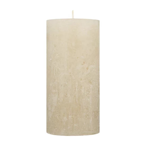 Sand Frosted Pillar Candle 15cm