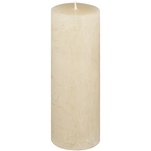 Sand Frosted Pillar Candle 20cm