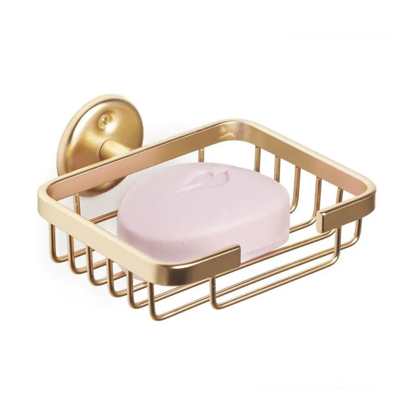 Soap Dish, Brushed Gold Wall Mounted