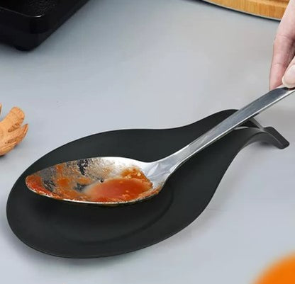 Spoon Holder, Silicone, Black