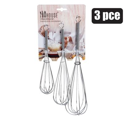 Stainless Steel Egg Whisk 30x25x20cm 3pce