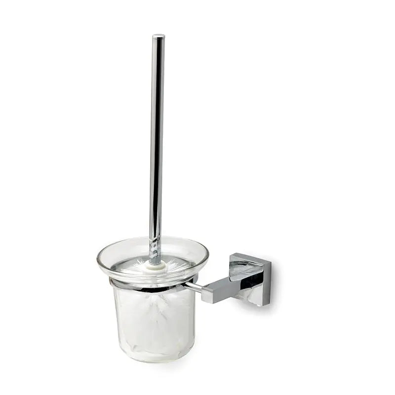 Toilet Brush Holder Set, Chrome Plated