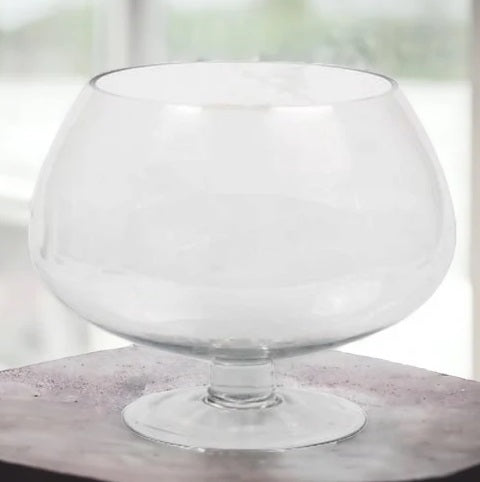 Vase Glass Footed (25x25cm)