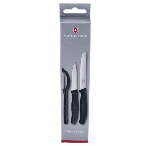 Victorinox Black Paring Peeler Knife - Set of 3