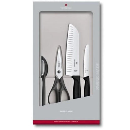 Victorinox Swiss Classic Kitchen - Set of 4 in Gift Box Black