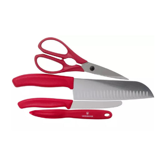 Victorinox Swiss Classic Kitchen Set 4 Pieces in Gift Box Red