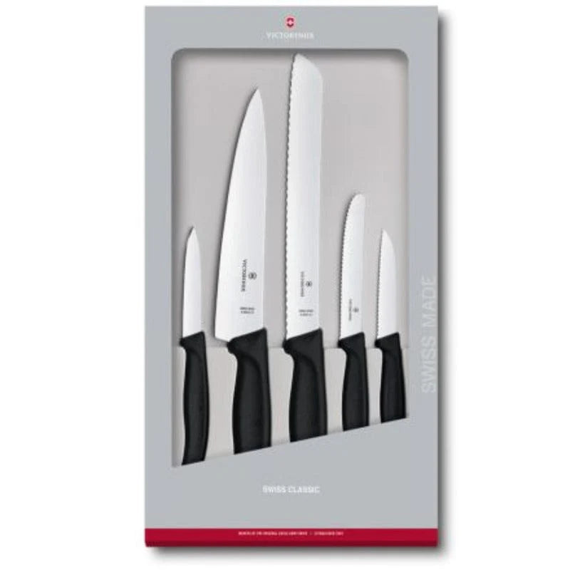 Victorinox Swiss Classic Kitchen Set 5 Pieces in Gift Box Black